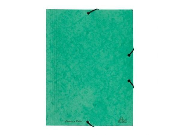 Chemise Carte Lustrée 4/10ème - 3 Rabats Stries
