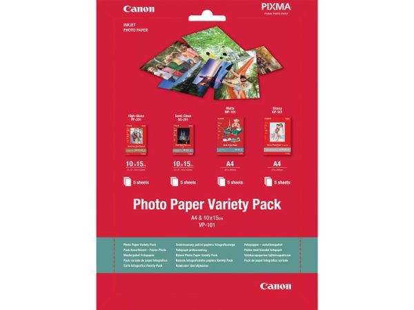 Canon Vp 101 Photo Paper Variety Pack 4*6 And A4/20 (0775B079Aa)