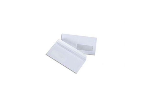 500 Enveloppes Unipapel - Open System - Avec Fenêtre - 110 X 220 MM